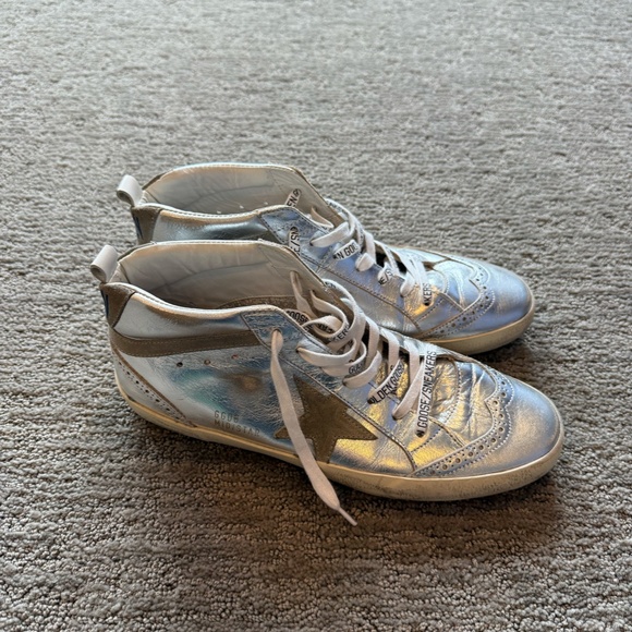 Golden Goose Silver High-Top Sneakers - Picture 3 of 10